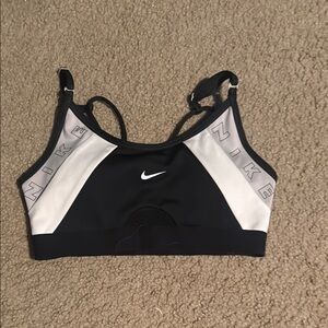 Nike Women's Black and Gray Sports Bra